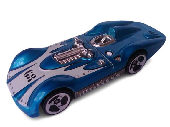 Hot Wheels 2002 - Collector # 199/240 - Turbolence - Blue - USA 'Race & Win' Card