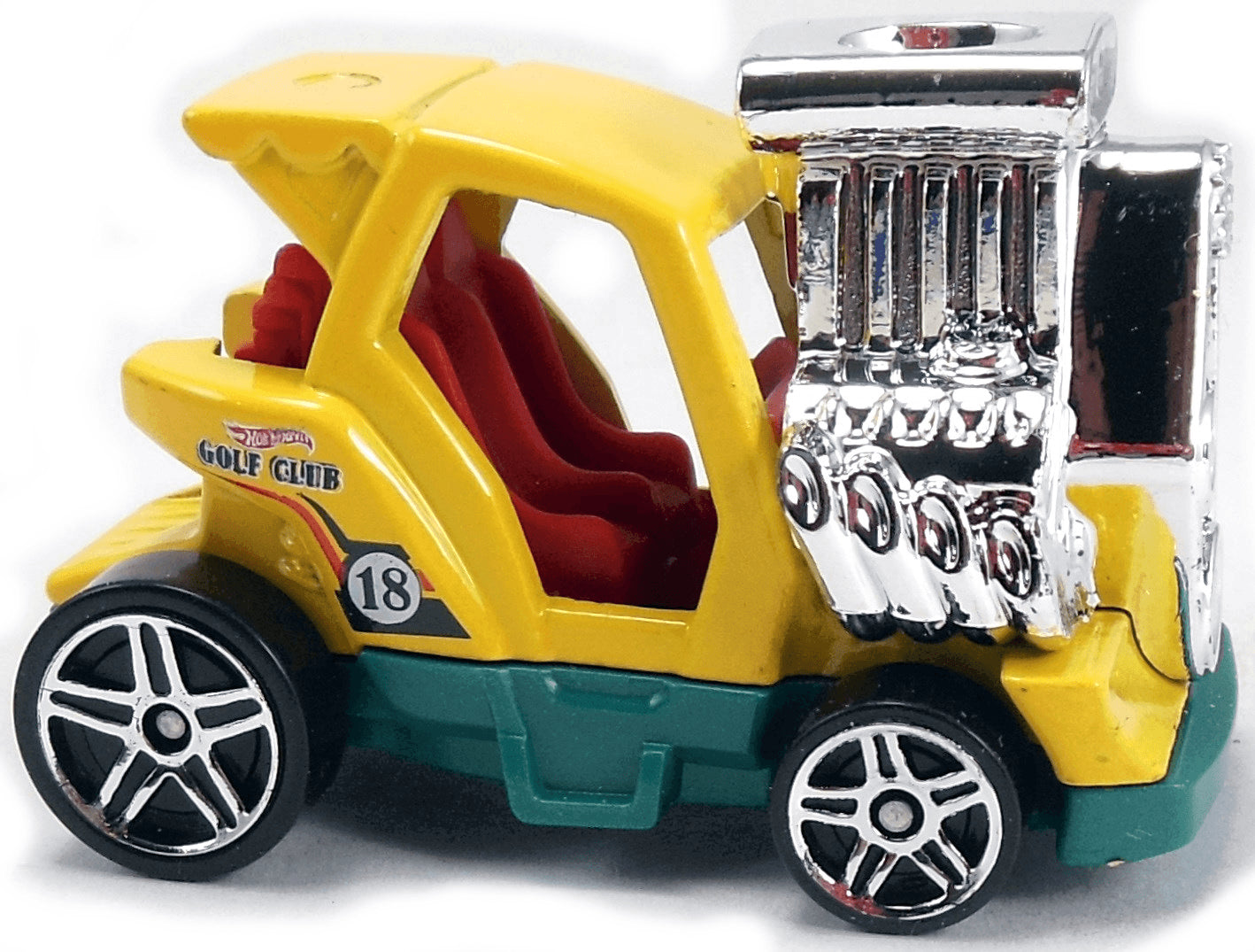 Hot Wheels 2016 - Collector # 035/250 - HW Tool-in-1 5/5 - Tee'd Off 2 - Yellow Body / Green Base/ #18 - USA Card