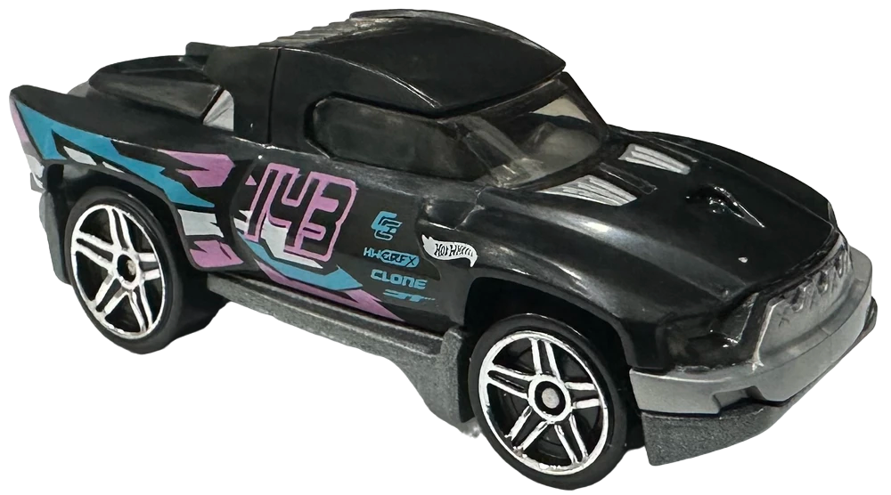 Hot Wheels 2024 - Collector # 131/250 - HW Track Champs 01/05 - New Models - Terra-Tracktyl - Black - '143' - USA 'Let's Race' Card