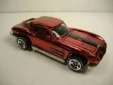 Hot Wheels 2005 - Classics Series 1 # 12/25 - 1963 Corvette - Spectraflame Red - 5 Spokes with BF Goodrich - Metal/Metal - Limited Edition - ERROR, facing wrong way in package!