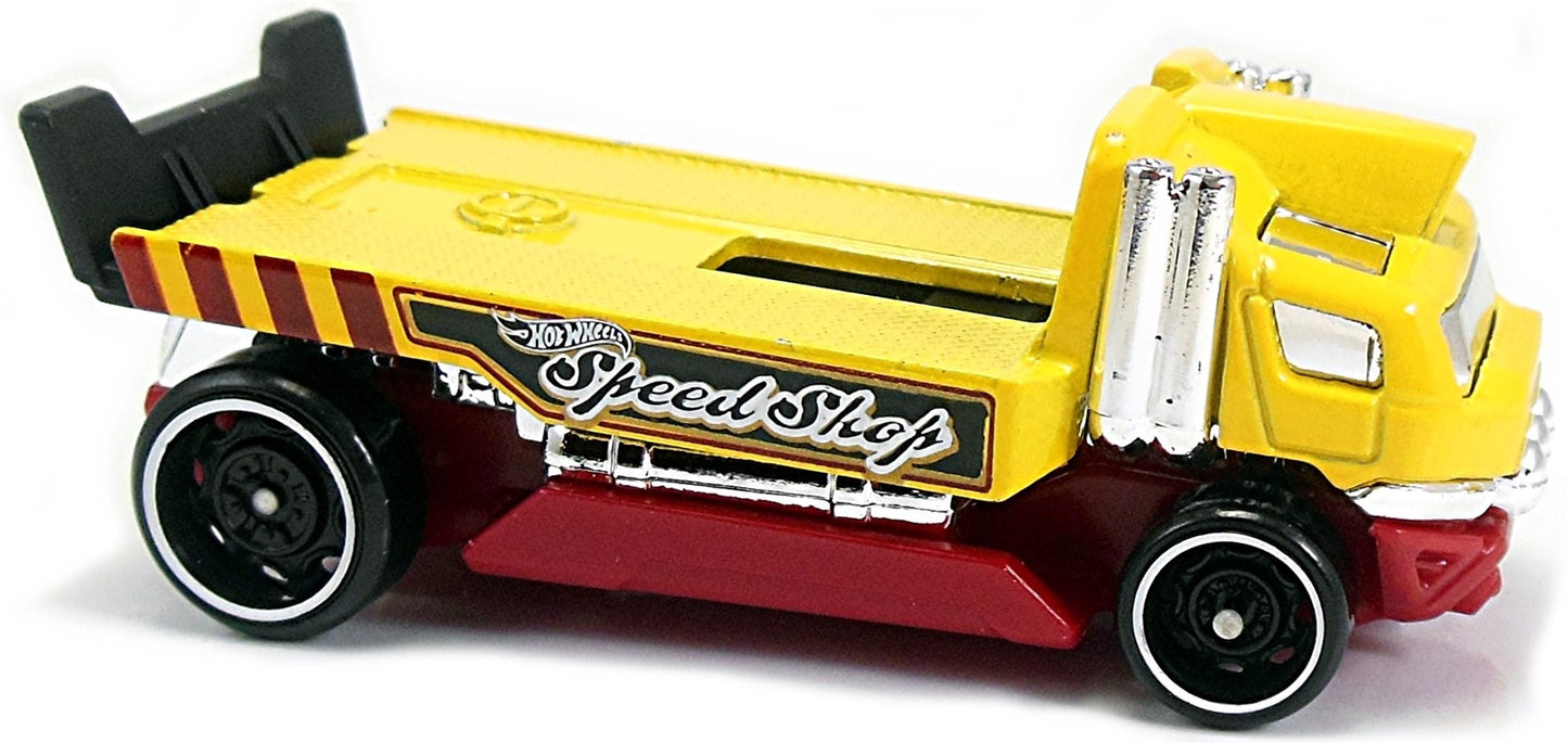 Hot Wheels 2017 - Collector # 260/365 - HW City Works 5/10 - The Haulinator - Yellow / Speed Shop - USA 'Race Off' Card