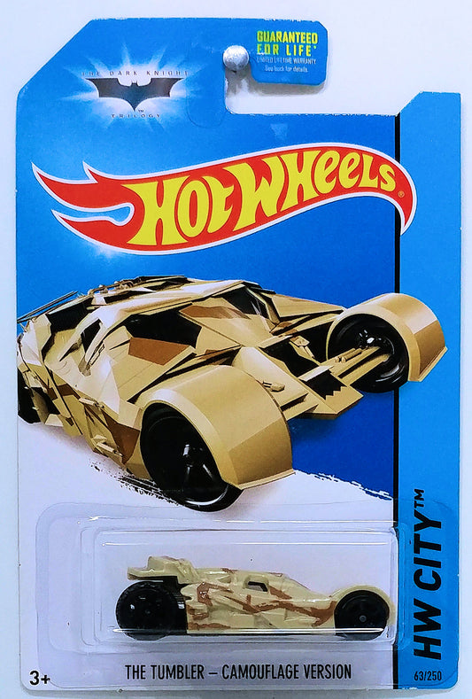 Hot Wheels 2014 - Collector # 062/250 - HW City / Batman - The Tumbler / Camouflage Version - Tan Camouflage - USA