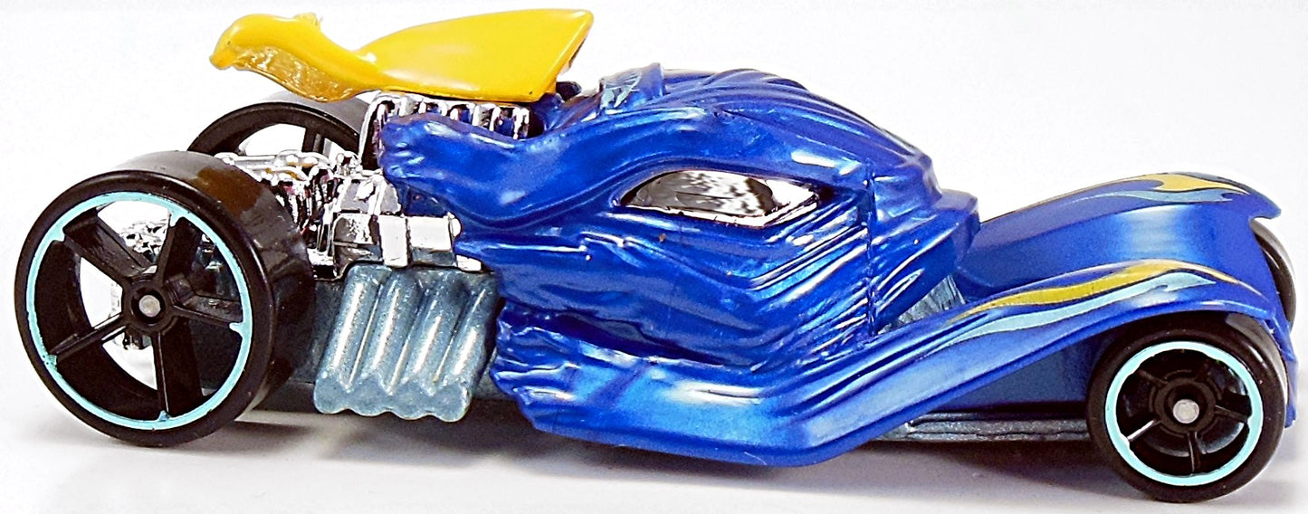 Hot Wheels 2015 - Collector # 034/250 - HW City / Street Beasts - Tomb Up - Blue - USA 'Scan & Race' Card
