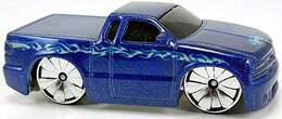 Hot Wheels 2005 - Collector # 120/183 - Twenty + 5/5 - Tooned Chevy S-10 - Blue - USA '06 Card