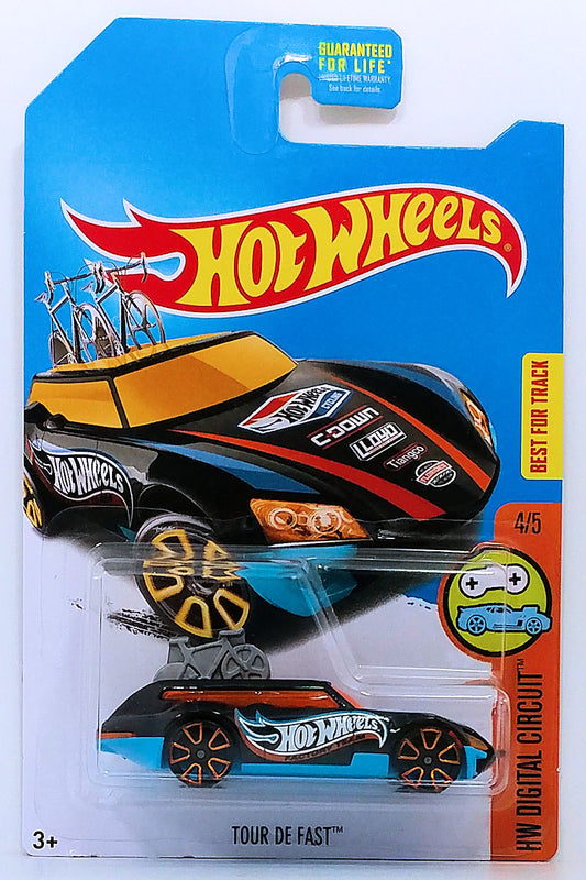 Hot Wheels 2017 - Collector # ---/365 - HW Digital Circuit 4/5 - Tour De Fast - Black - USA Card