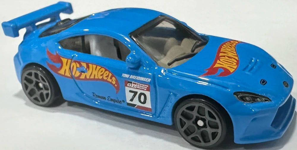 Hot Wheels 2024 - Collector # 203/250 - HW J-Imports 10/10 - New Models - Toyota GR86 Cup - Blue / #70 - USA 'Let's Race Card