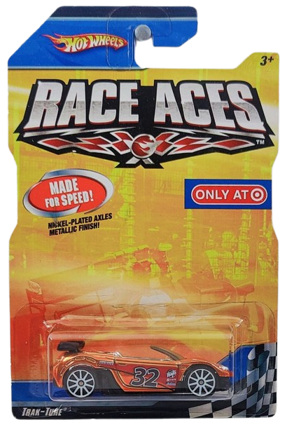 Hot Wheels 2008 - Race Aces Series - Trak-Tune - Orange Chrome - "Made for Speed" - Target Exclusive - MPN N5431