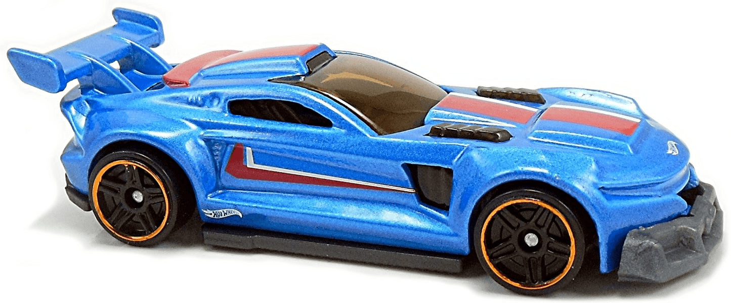 Hot Wheels 2018 - Collector # 029/365 - Muscle Mania 10/10 - New Models - Track Ripper - Blue - PR5 Wheels - USA 50th Card