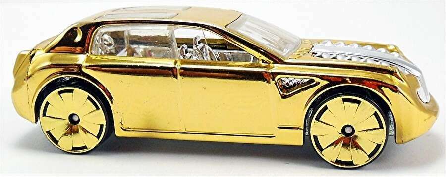 Hot Wheels 2007 - Collector # 056/180 - Gold Rides 4/4 - Unobtainium 1 - Gold Chrome - Gold Bling Wheels - USA Card