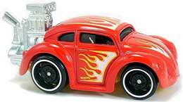 Hot Wheels 2018 - Collector # 107/365 - Tooned 04/05 - Volkswagen Beetle - Red - USA 50th Card
