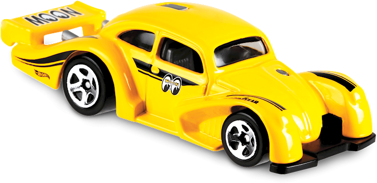 Hot Wheels 2019 - Collector # 046/250 - Volkswagen 1/10 - Volkswagen Käfer Racer - Yellow - USA Card