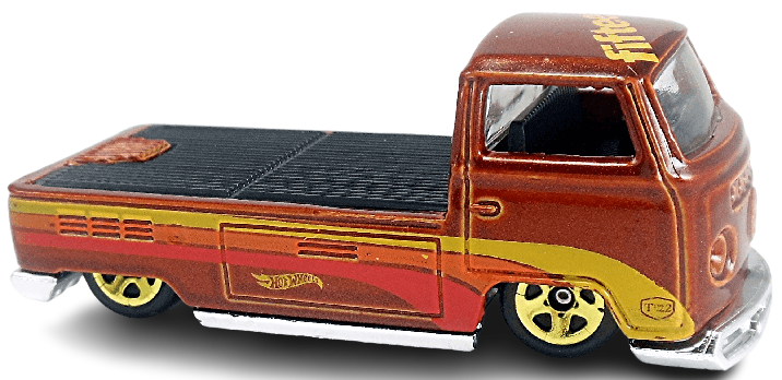 Hot Wheels 2019 - Collector # 096/250 - Volkswagen 3/10 - Volkswagen T2 Pickup - Brown - USA Card
