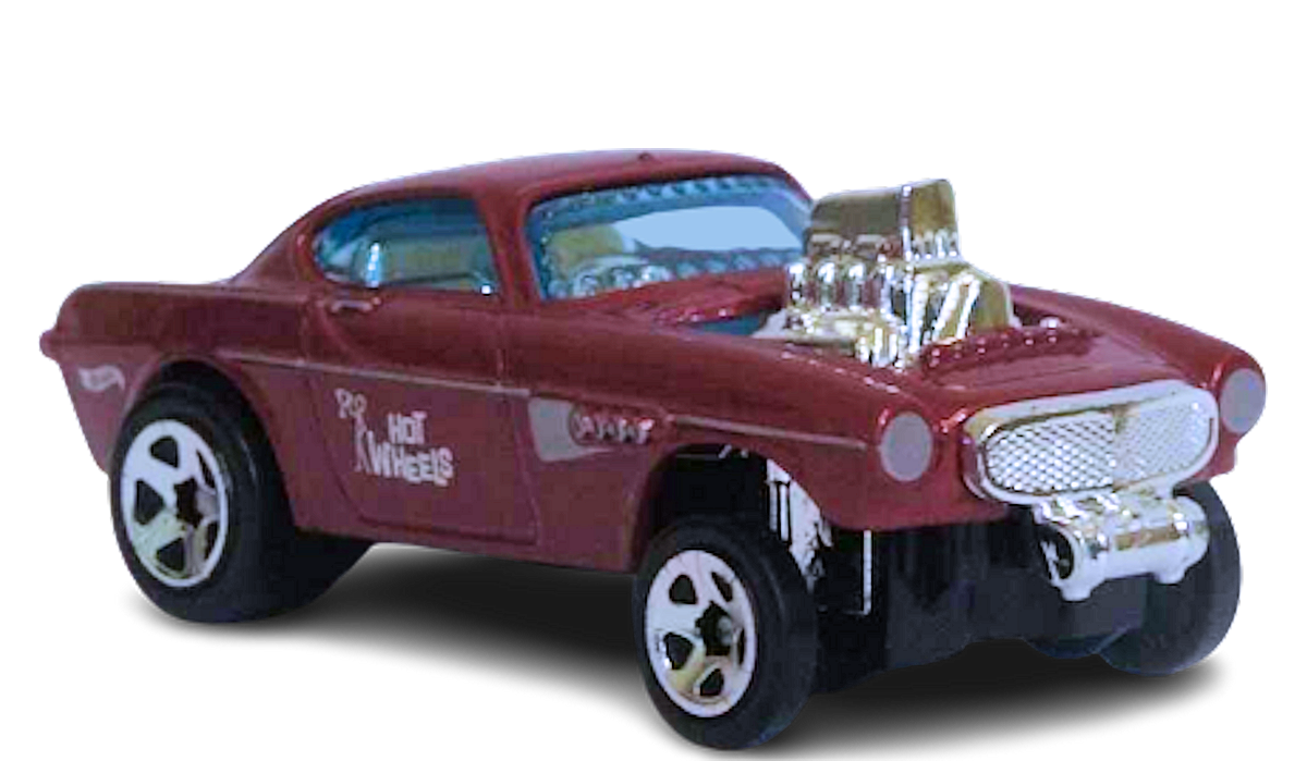 Hot Wheels 2023 - Collector # 001/250 - HW Dream Garage 01/05 - New Models - Volvo P1800 Gasser - Maroon - LT 'Winner!' - USA