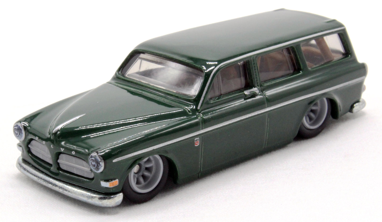 Hot Wheels 2021 - Premium / Car Culture / Fast Wagons 3/5 - Volvo P220 Amazon Wagon - Dark Green - Metal/Metal & Real Riders