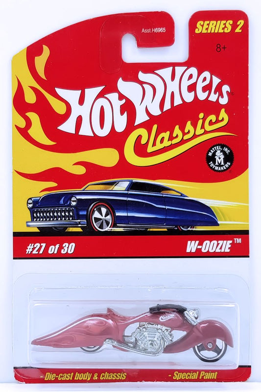 Hot Wheels 2006 - Classics Series 2 # 27/30 - W-Oozie (Custom Motorcycle) - Spectraflame Red - Metal/Metal & MC3 Wheels - Limited Edition