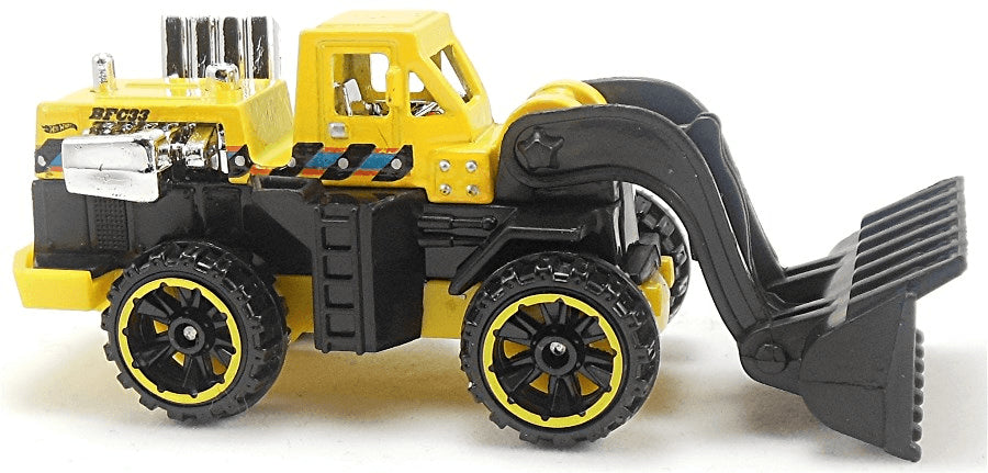 Hot Wheels 2014 - Collector # 008/250 - HW City / HW City Works - Wheel Loader - Yellow / Black Scoop / Chrome Engine - OR6SP Wheels - USA Card