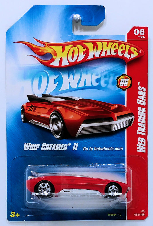 Hot Wheels 2008 - Collector # 082/196 - Web Trading Cars 06/24 - Whip Creamer II - Red - USA Card