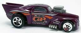 Hot Wheels 2005 - Collector # 049/187 - First Editions / Torpedoes # 10/10 - Willys Coupe - Metalflake Purple - USA '05 Card