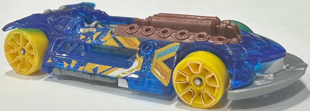 Hot Wheels 2026 - Collector # 030/250 - X-Raycers 2/5 - X-Steam - Transparent Blue - TRAP5 Wheels - USA '2026' Card