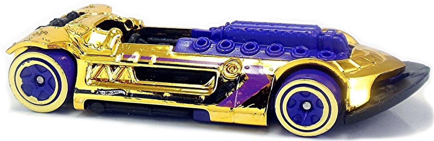 Hot Wheels 2018 - Collector # 209/365 - Super Chromes 6/10 - X-Steam - Gold Chrome - USA 50th Card