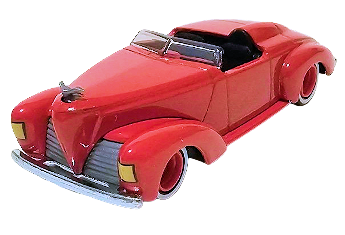 Hot Wheels 2024 - Premium / Pop Culture / Batman - First Batmobile - Red - Metal/Metal & Real Riders - Batman 85 Years Card