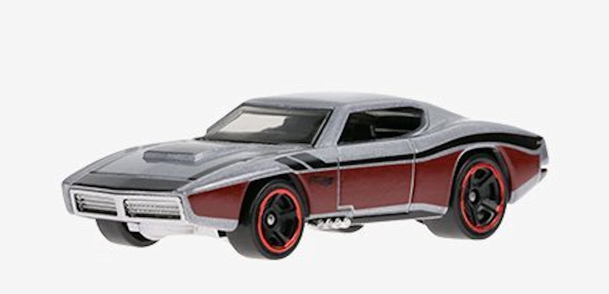 Hot Wheels 2024 - Collector # 006/250 - HW Dream Garage 01/05 - Custom Otto - Gray Metallic - Black & Red Stripes - M5 Wheels - Kroger Exclusive - USA Card