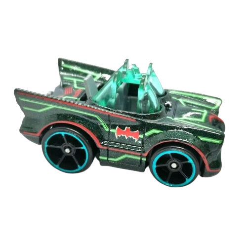 Hot Wheels 2023 - Collector # 003/250 - Batman 01/05 - Classic TV Series Batmobile - Dark Green / Blue Outer Rim - DC Comics - IC