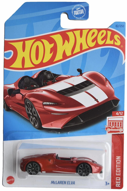Hot Wheels 2023 - Collector # 082/250 - Red Edition 4/12 - McLaren Elva - Red - Target Exclusive - USA Card