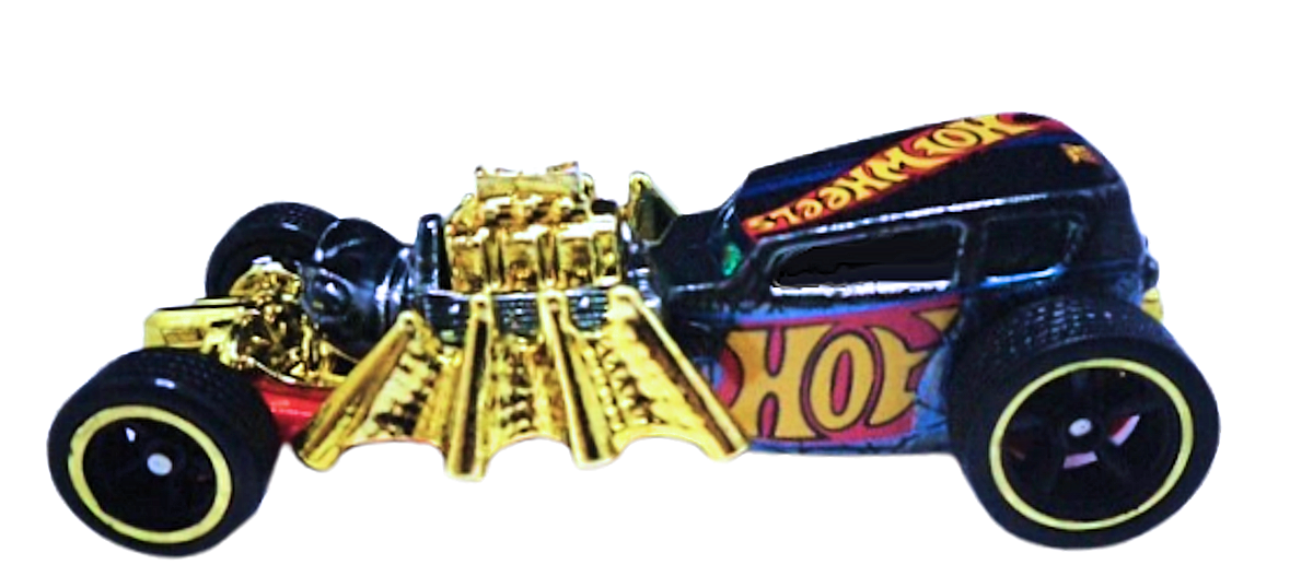 Hot Wheels 2019 - Collector # 203/250 - Rod Squad 3/10 - Super Treasure Hunts - Street Creeper - Spectraflame Black Metallic - Real Riders - USA Card