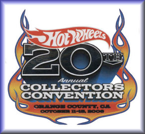 Hot Wheels 2006 - 20th Annual Collectors Convention / Orange County, CA - '55 Chevy Bel Air - Red with Flames - Metal/Metal & Real Riders - Just 3,000 made! - Kar Keeper - MPN K3829