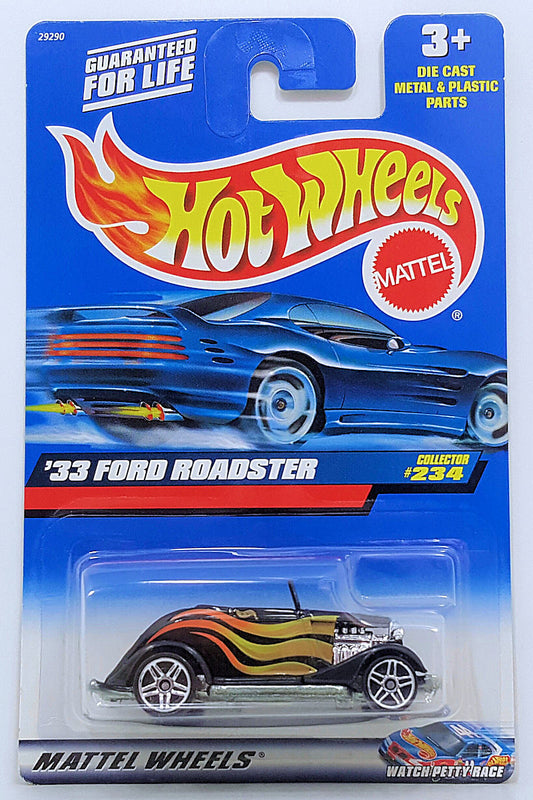 Hot Wheels 2000 - Collector # 234/250 - '33 Ford Roadster - Black - PR5 Wheels - USA 'Square' Card