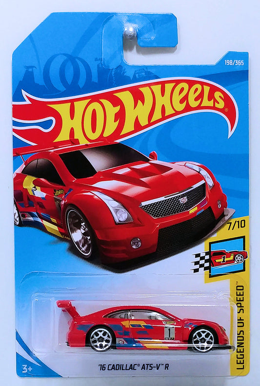 Hot Wheels 2018 - Collector # 198/365 - '16 Cadillac ATS-V R - Red - IC