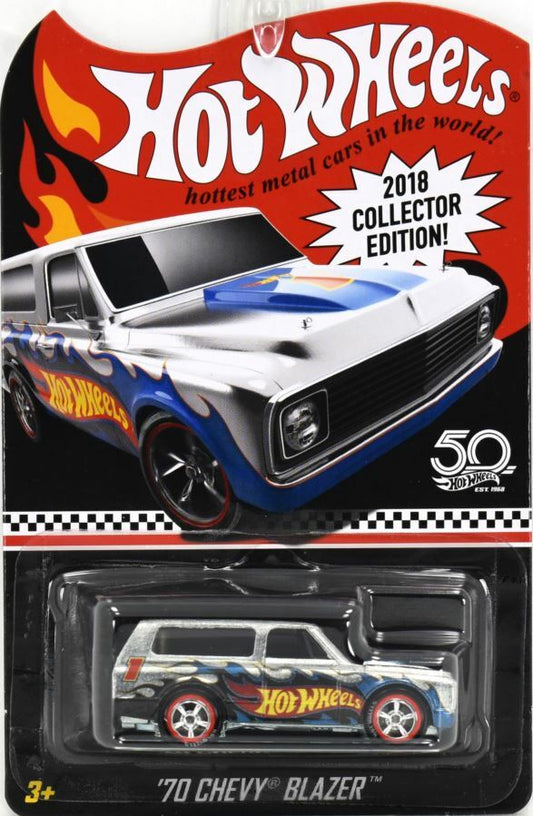 Hot Wheels 2018 - Collector Edition / ZAMAC - '70 Chevy Blazer - ZAMAC - Metal/Metal & Real Riders - USA 50th Card - Kar Keeper