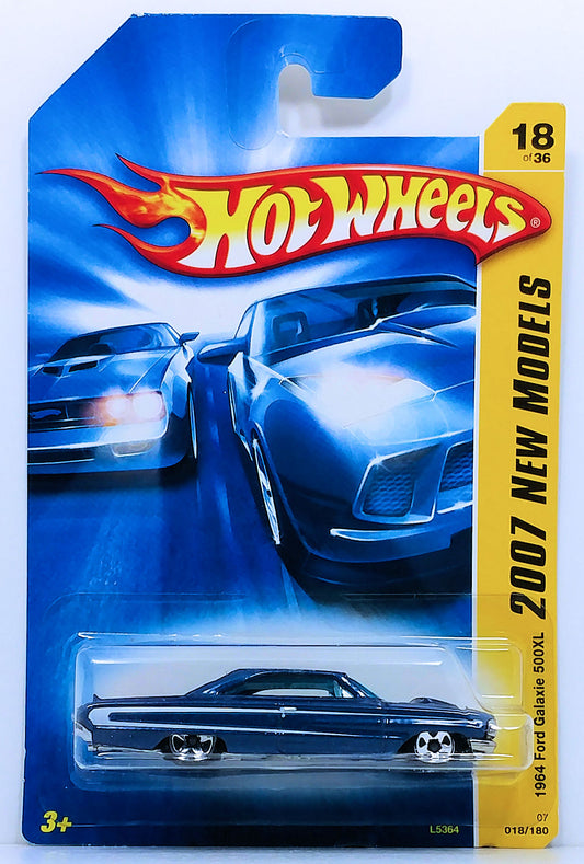 Hot Wheels 2007 - Collector # 018/180 - New Models 18/36 - 1964 Ford Galaxie 500XL - Metallic Dark Blue - USA