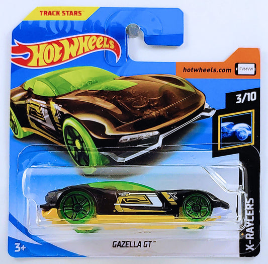 Hot Wheels 2019 - Collector # 011/250 - X-Raycers 3/10 - Gazella GT - Black - International Short Card