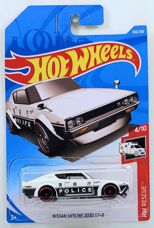 Hot Wheels 2019 - Collector # 160/250 - HW Rescue 4/10 - Nissan Skyline 2000 GT-R - White - IC