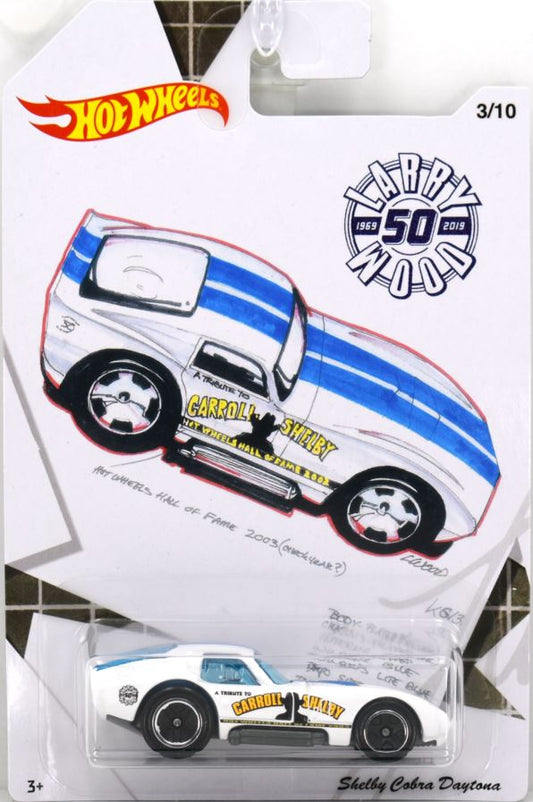 Hot Wheels 2019 - Larry Wood 50 Years of Design 03/10 - Shelby Cobra Daytona - White - Walmart Exclusive