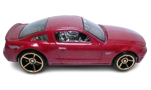 Hot Wheels 2005 - Collector # 006/183 - First Editions / Realistix 6/20 - 2005 Ford Mustang GT - Dark Red - Faster Than Ever - Chrome Interior