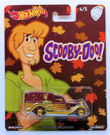 Hot Wheels 2017 - Premium / Pop Culture / Scooby-Doo! 4/5 - '34 Dodge Delivery - Brown over Gold / Shaggy Graphics - Metal/Metal & Real Riders
