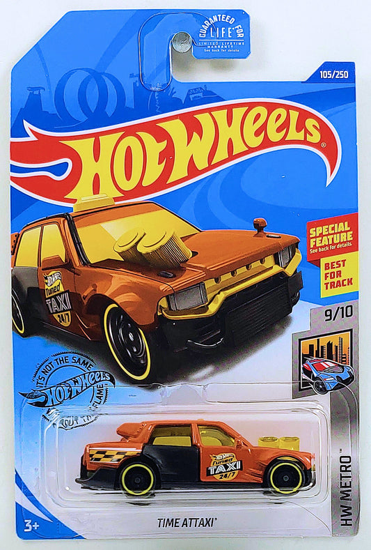 Hot Wheels 2020 - Collector # 105/250 - HW Metro 9/10 - Time Attaxi - Dark Orange - USA Card