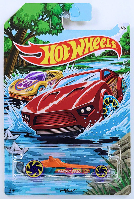 Hot Wheels 2020 - Spring / Easter Series 1/6 - F-Racer - Orange - Kroger Exclusive