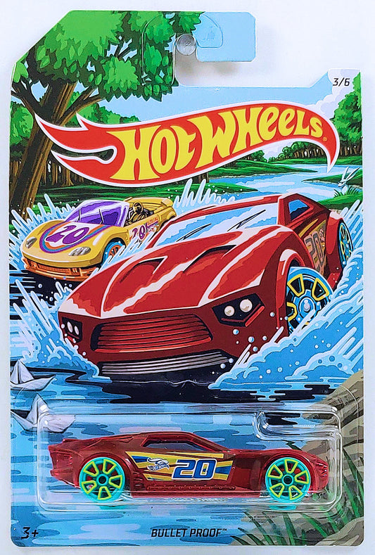 Hot Wheels 2020 - Spring / Easter Series 3/6 - Bullet Proof - Transparent Red - Kroger Exclusive