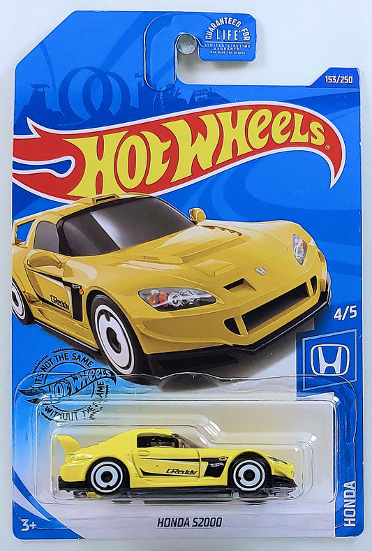 Hot Wheels 2020 - Collector # 153/250 - Honda 4/5 - Honda S2000 - Yellow / GReddy - USA Card