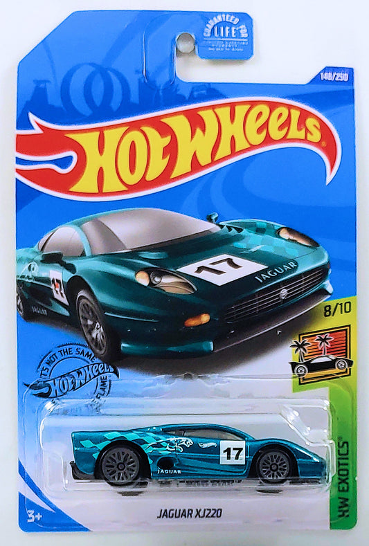 Hot Wheels 2020 - Collector # 148/250 - HW Exotics 8/10 - Jaguar XJ220 - Metallic Teal - USA Card