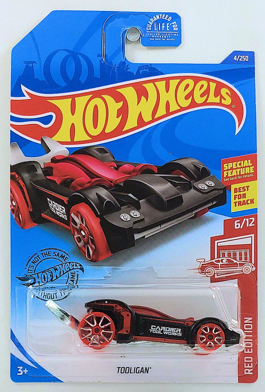 Hot Wheels 2020 - Collector # 004/250 - Red Edition 6/12 - Tooligan' - Black & Red - Target Exclusive - USA Card