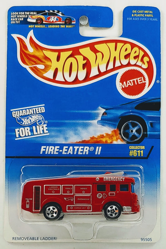 Hot Wheels 1997 - Collector #611 - Fire-Eater II - Red - USA Blue & White Card