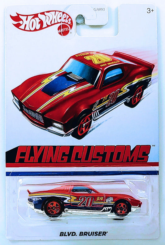Hot Wheels 2020 - Flying Customs / Mix 2 - Blvd. Bruiser - Red - Red 5 Spoke Wheels - Target Exclusive
