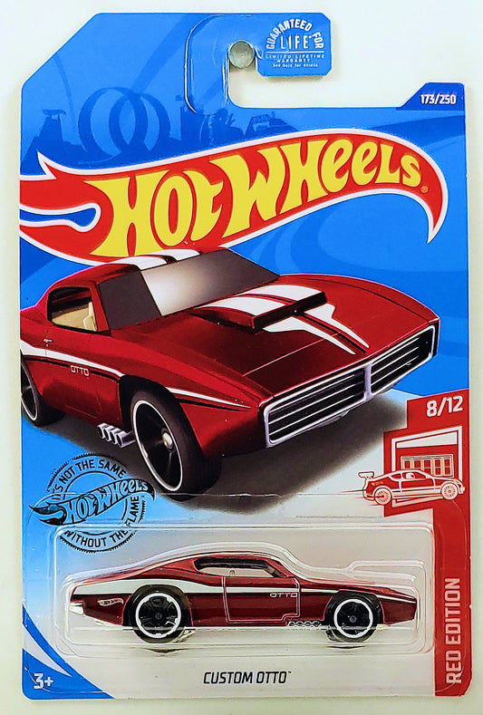 Hot Wheels 2020 - Collector # 173/250 - Red Edition 8/12 - Custom Otto - Red Metallic - Target Exclusive - USA Card