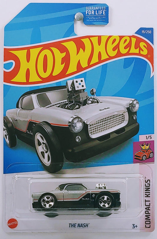Hot Wheels 2022 - Collector # 019/250 - HW Compact Kings 1/5 - The Nash - Gray over Black - USA Card