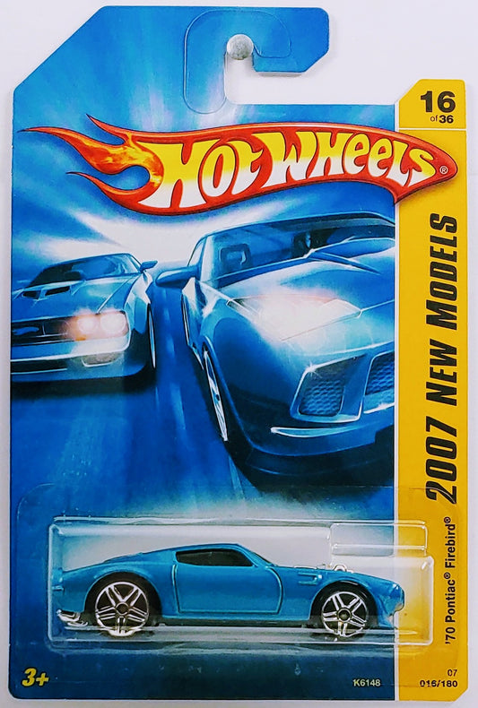 Hot Wheels 2007 - Collector # 016/180 - New Models 16/36 - '70 Pontiac Firebird - Blue - USA